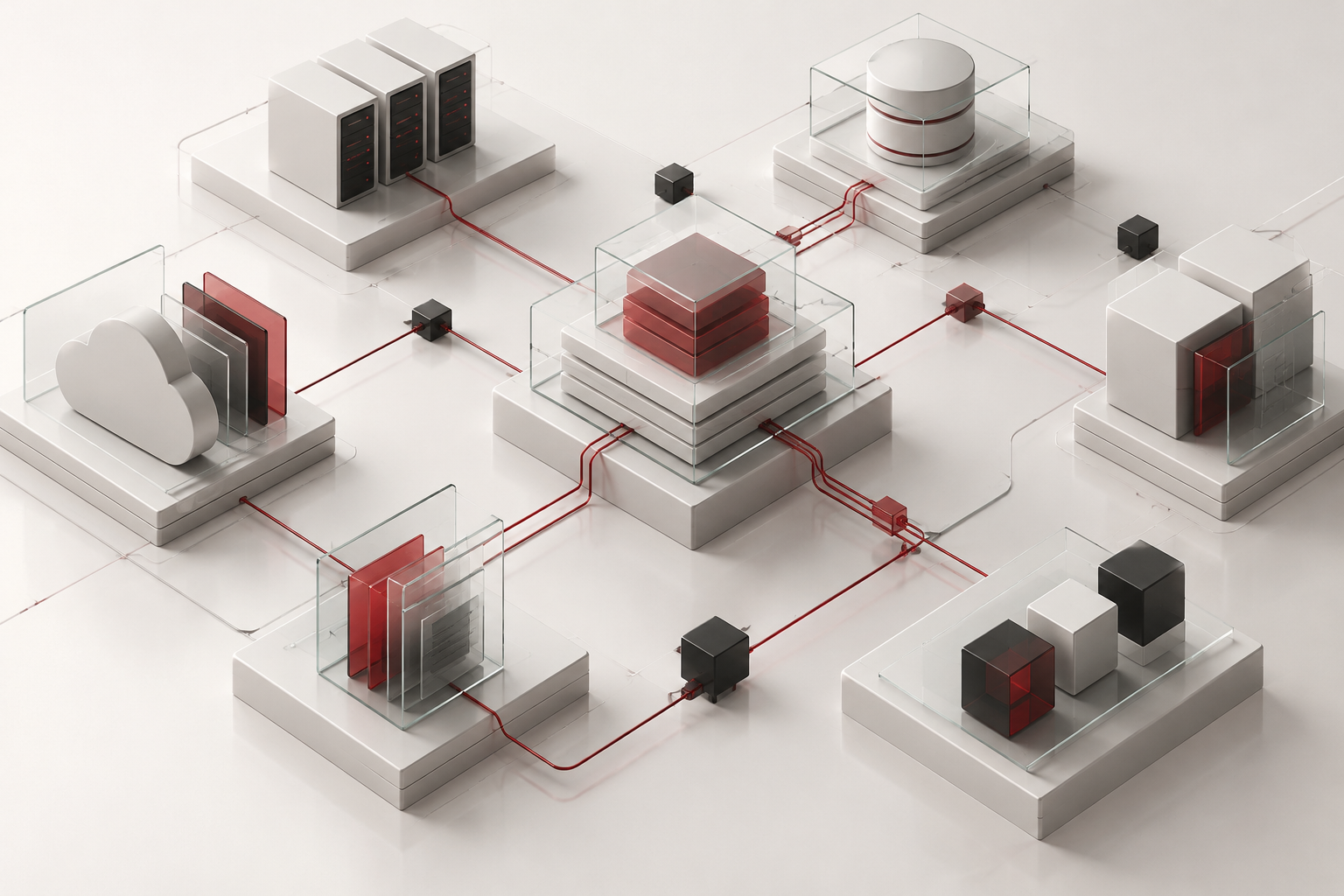 Illustrative connected software architecture